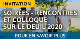 Invitation - Soirées-rencontres sur le deuil 2020 Animées par la psychologue Johanne de Montigny
