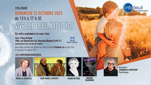 <h2>Colloque sur le deuil 2023 | Vivre le deuil à tout âge</h2>