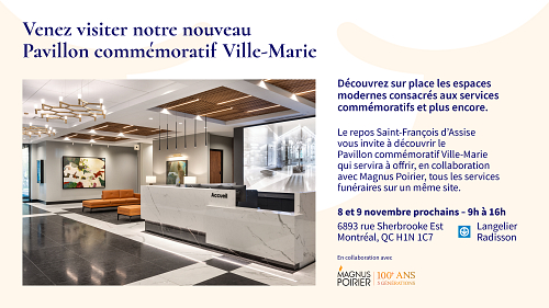 <h2>Portes ouvertes au Pavillon commémoratif Ville-Marie</h2>